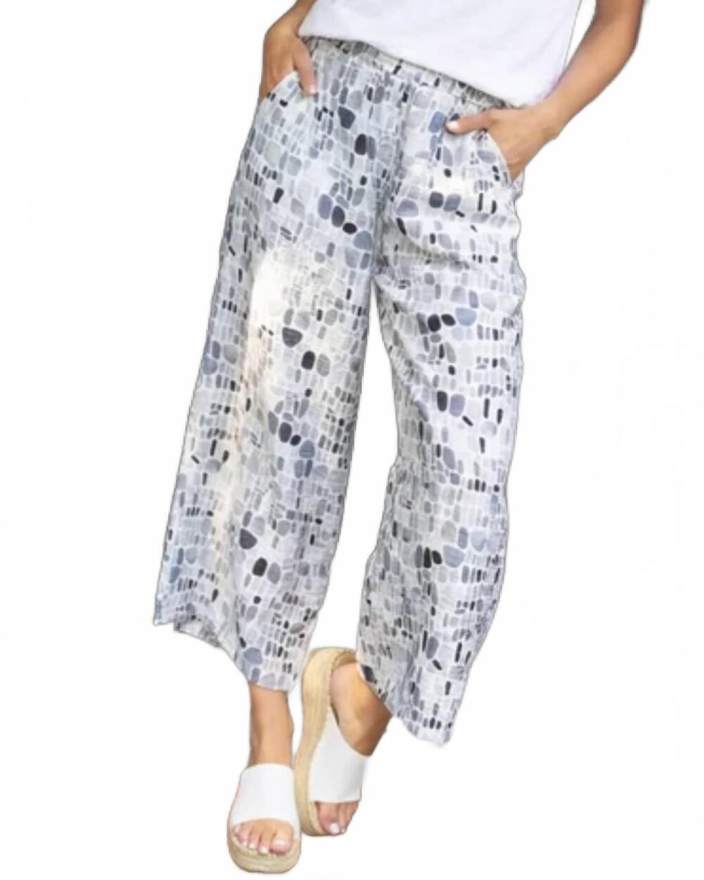 NEW ESCAPE regatta wide leg flood pants in white